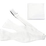 New Men's 100% Polyester Solid Formal Self-tied Bow Tie & hankie set