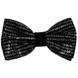 New Men's Pre tied bowtie only Polyester Sequin Bowtie wedding party Prom