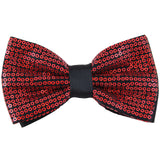 New Men's Pre tied bowtie only Polyester Sequin Bowtie wedding party Prom