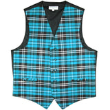 New men's tuxedo vest waistcoat only plaid pattern formal prom wedding