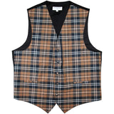 New men's tuxedo vest waistcoat only plaid pattern formal prom wedding