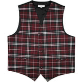 New men's tuxedo vest waistcoat only plaid pattern formal prom wedding