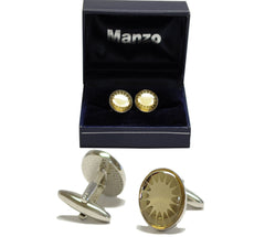New Men's Cufflinks Formal casual Party Prom Wedding Yellow Gold #42E