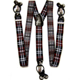 New Men's Suspender Braces Convertible Elastic Strap Plaids & Checkers