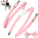 New Kid's Boy's Suspender Braces adjustable strap clip on & bowtie