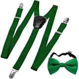 New Kid's Boy's Suspender Braces adjustable strap clip on & bowtie