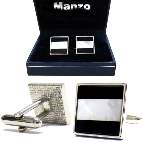 New Men's Cufflinks Cuff Link Square Mother of Pearl Wedding Formal Prom #05