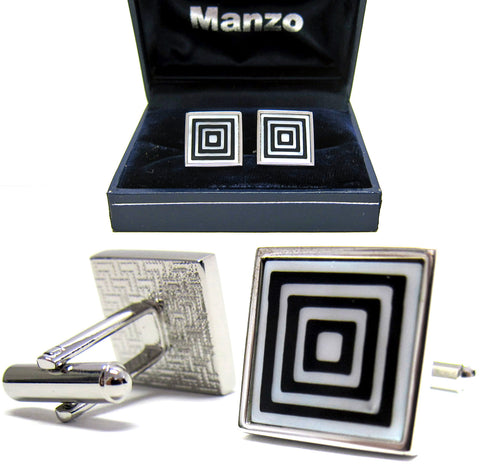 New Men's Cufflinks Cuff Link Square Mother of Pearl Wedding Formal Prom #06