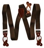 New Men's Suspender elastic Braces convertible clips buttons party wedding