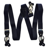 New Men's Suspender elastic Braces convertible clips buttons party wedding